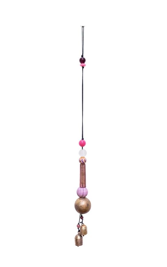 The Ball Drop Pink Purple Beads And Bell Chime