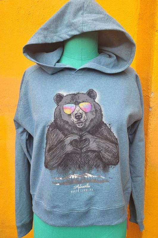 Love You Beary Much Bear With Sunglasses Asheville Hoodie