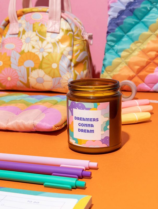 Dreamers Gonna Dream Candle With Lid