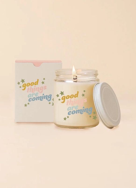 Good Things Are Coming Candle With Lid