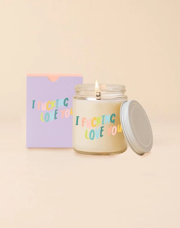 I Fucking Love You Candle With Lid