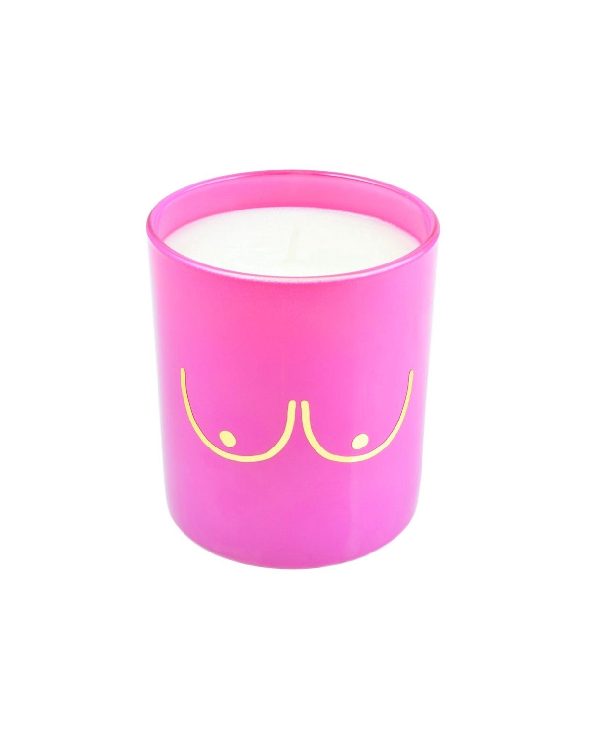 Pink Ribbon Bright Pink Boob Candle