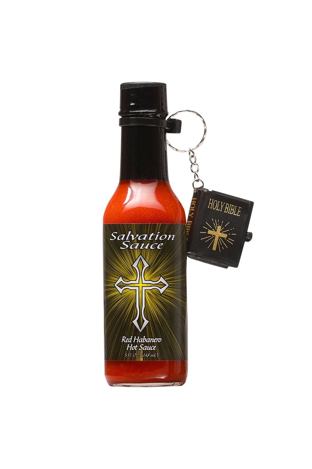 Salvation Sauce Red Habanero With Mini Bible Keychain