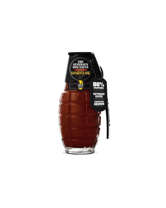 Oak Barrel Aged Danger Close The General’s Grenade Hot Sauce
