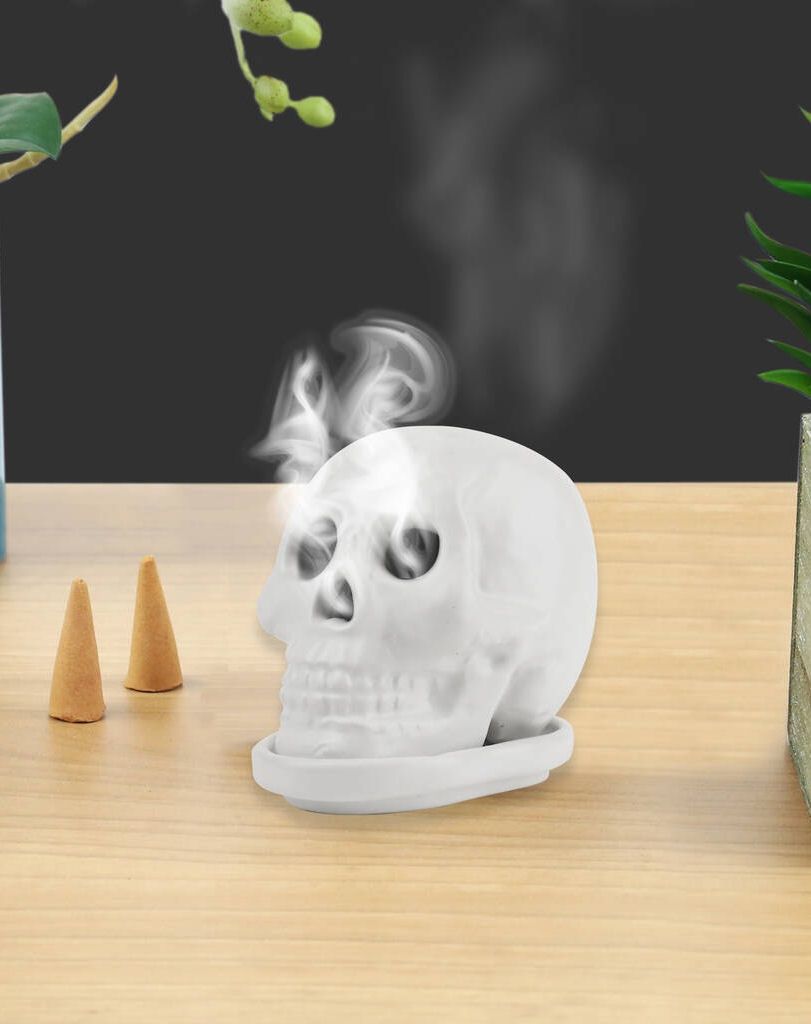 Skull Cone Incense Burner