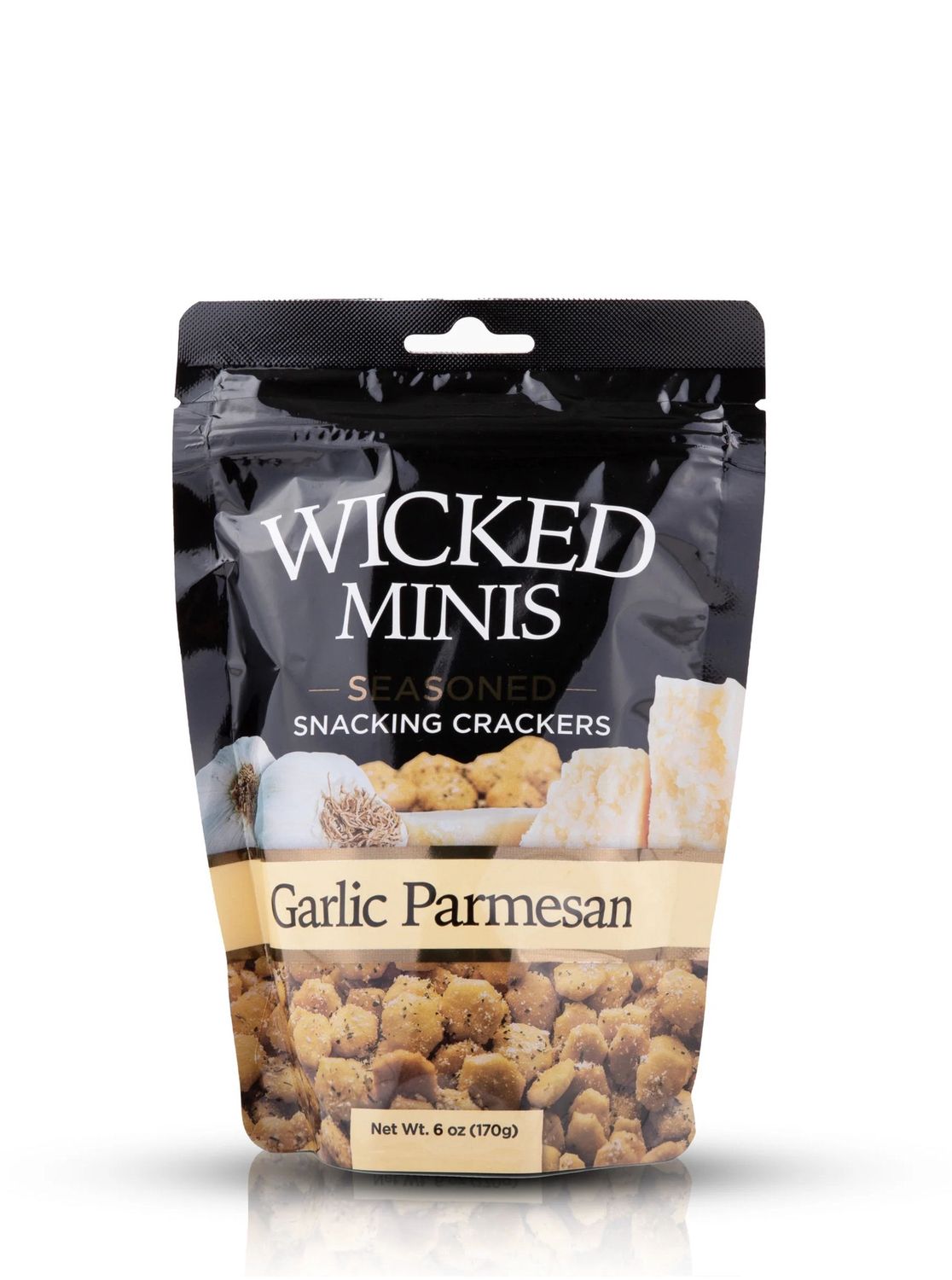 Wicked Minis Garlic Parmesan Seasoned Snack Crackers