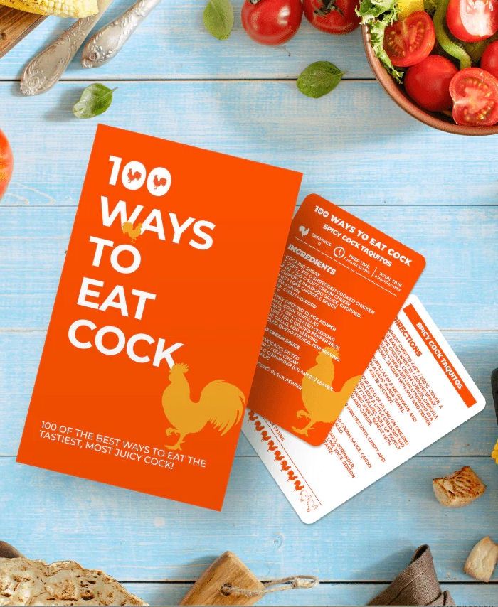 100 Ways To Eat Cock Recipe Cards