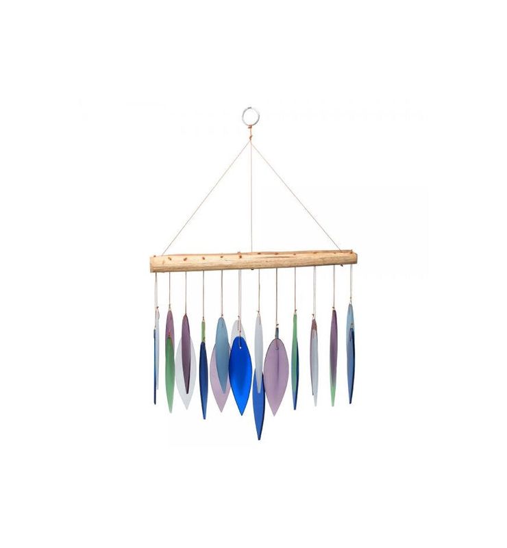 Mountain Ridge Glass Driftwood Wind Chime