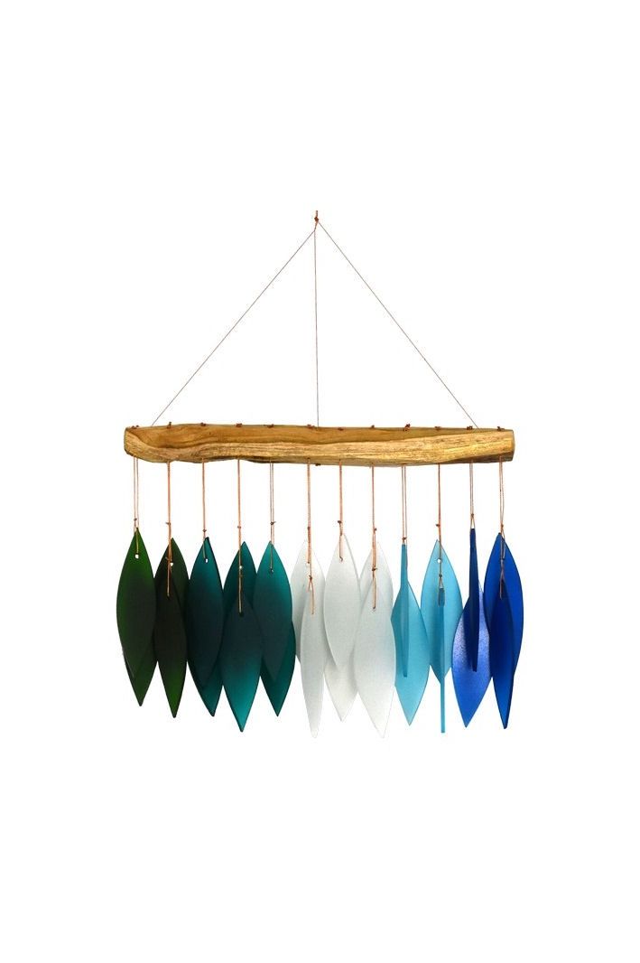 Ocean Shades Glass Driftwood Wind Chime