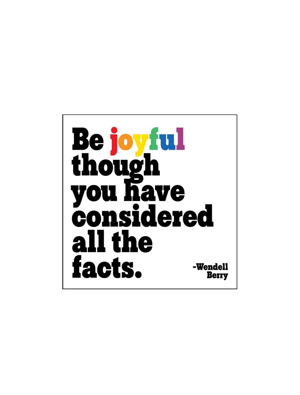 Be Joyful Though You Have Considered All The Facts Magnet