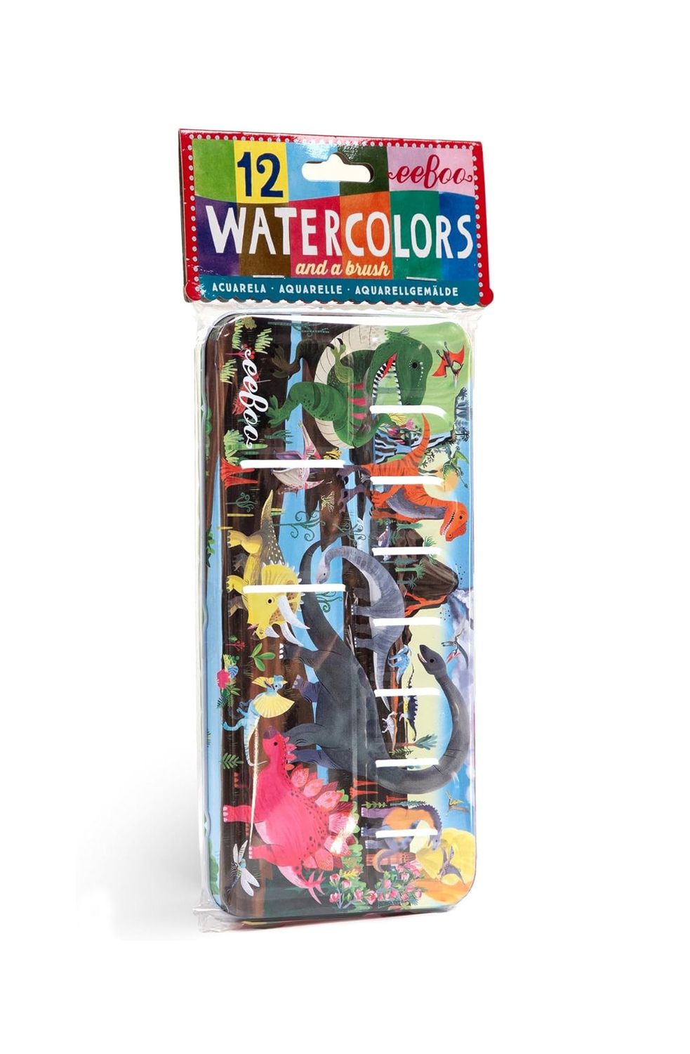 Dinosaur Watercolor Tin