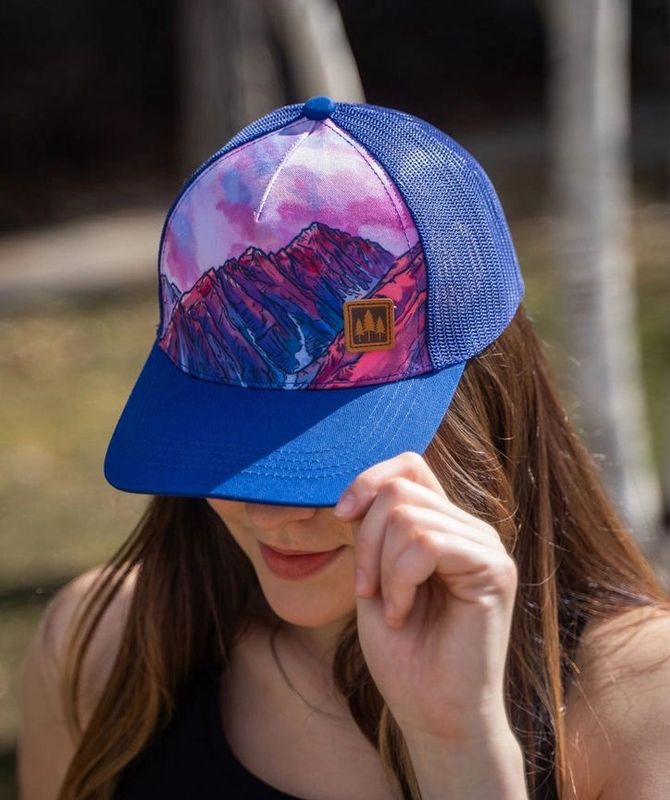 Misty Mountains Illustrated Trucker Hat