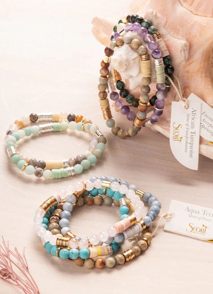 Amazonite Stone Of Courage Intermix Stacking Bracelet