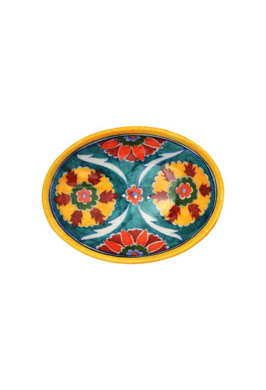 Colorful Oval Ceramic Soap Dish