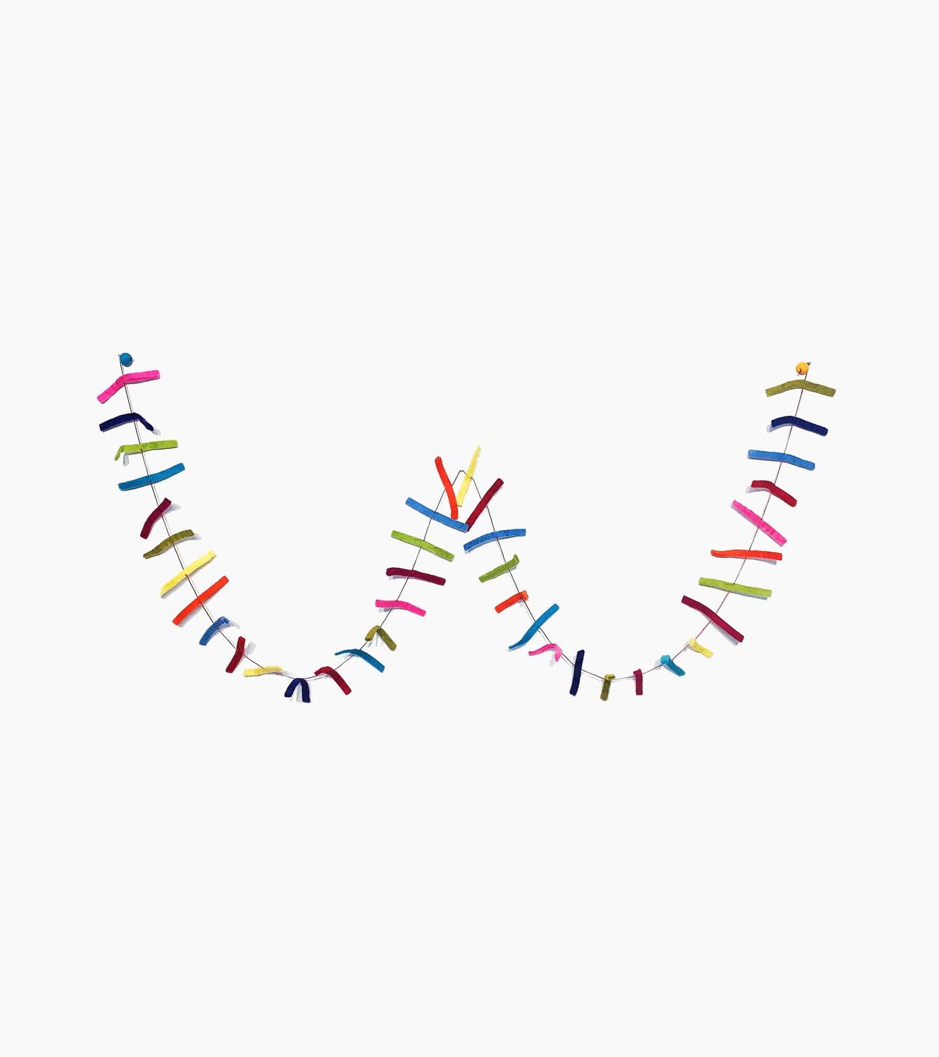 Multicolor Stripe Felt Garland