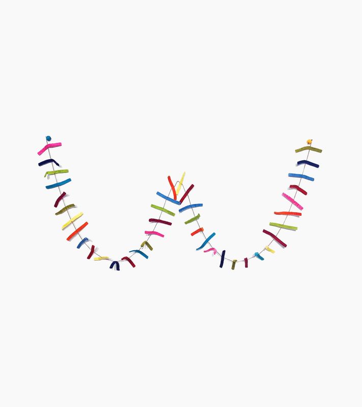 Multicolor Stripe Felt Garland