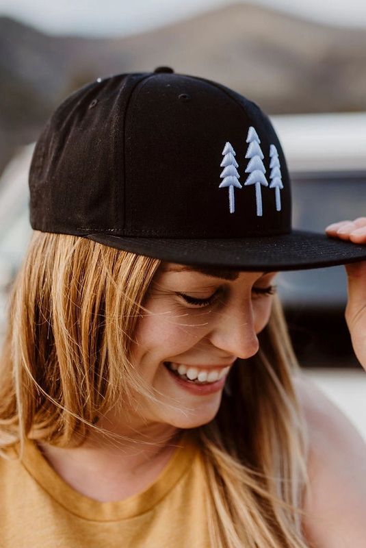 Big Three Tree Black Snapback Hat
