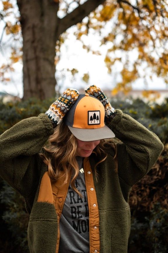 Tri Tone Tree Camel Trucker Hat