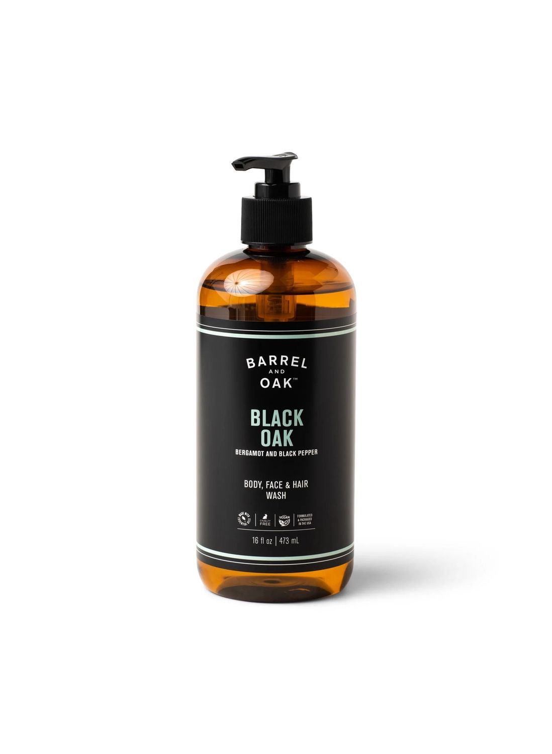 Barrel And Oak Black Oak Body, Face And Hair Wash