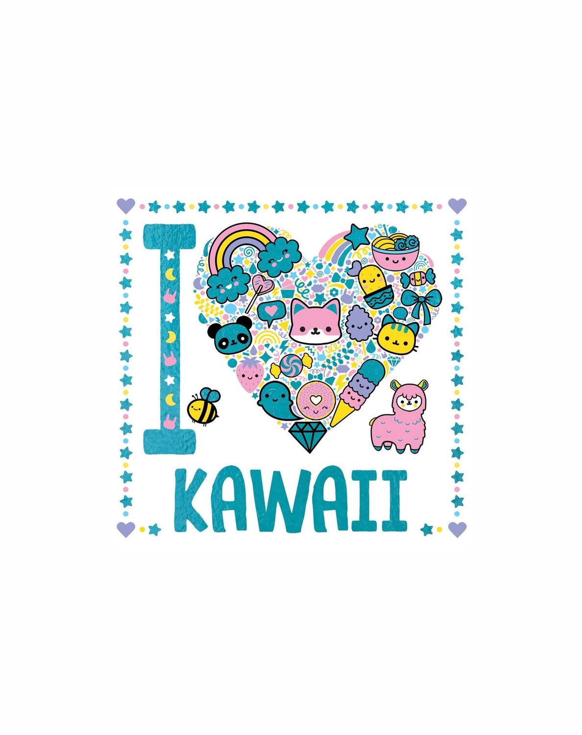 I Heart Kawaii Paperback Coloring Book