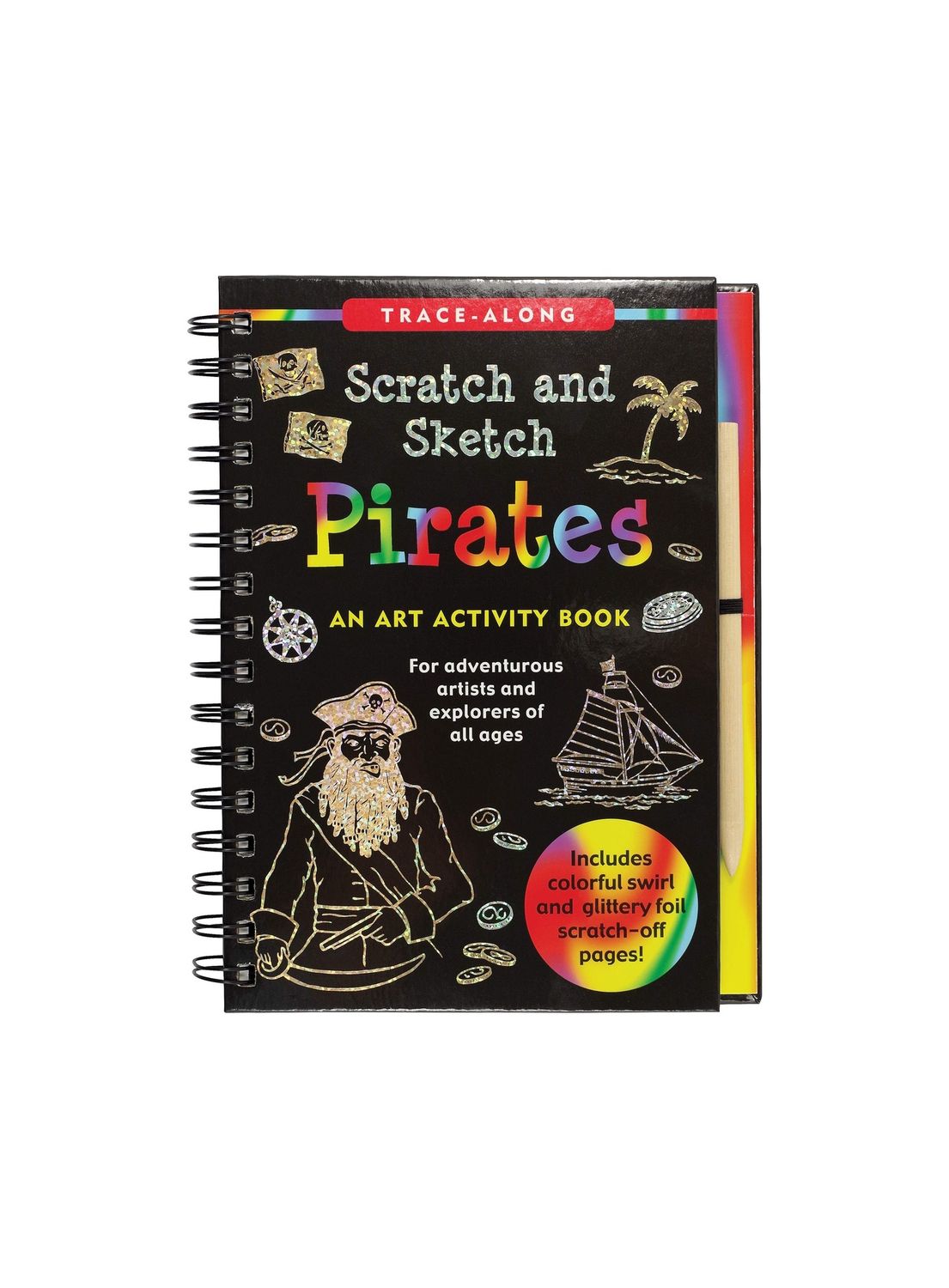 Scratch and Sketch Pirates Spiral Hardcover Book