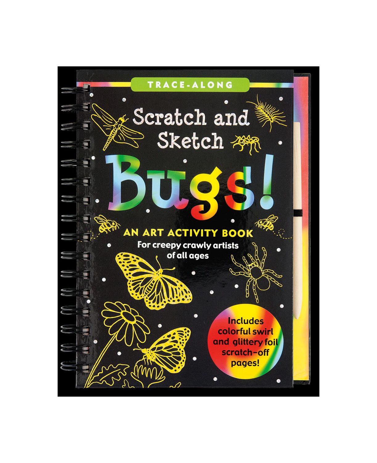 Scratch And Sketch Bugs Hardcover Spiral Book