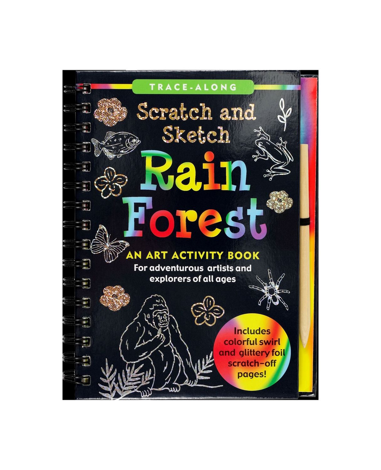 Scratch And Sketch Rain Forest Hardcover Spiral Book