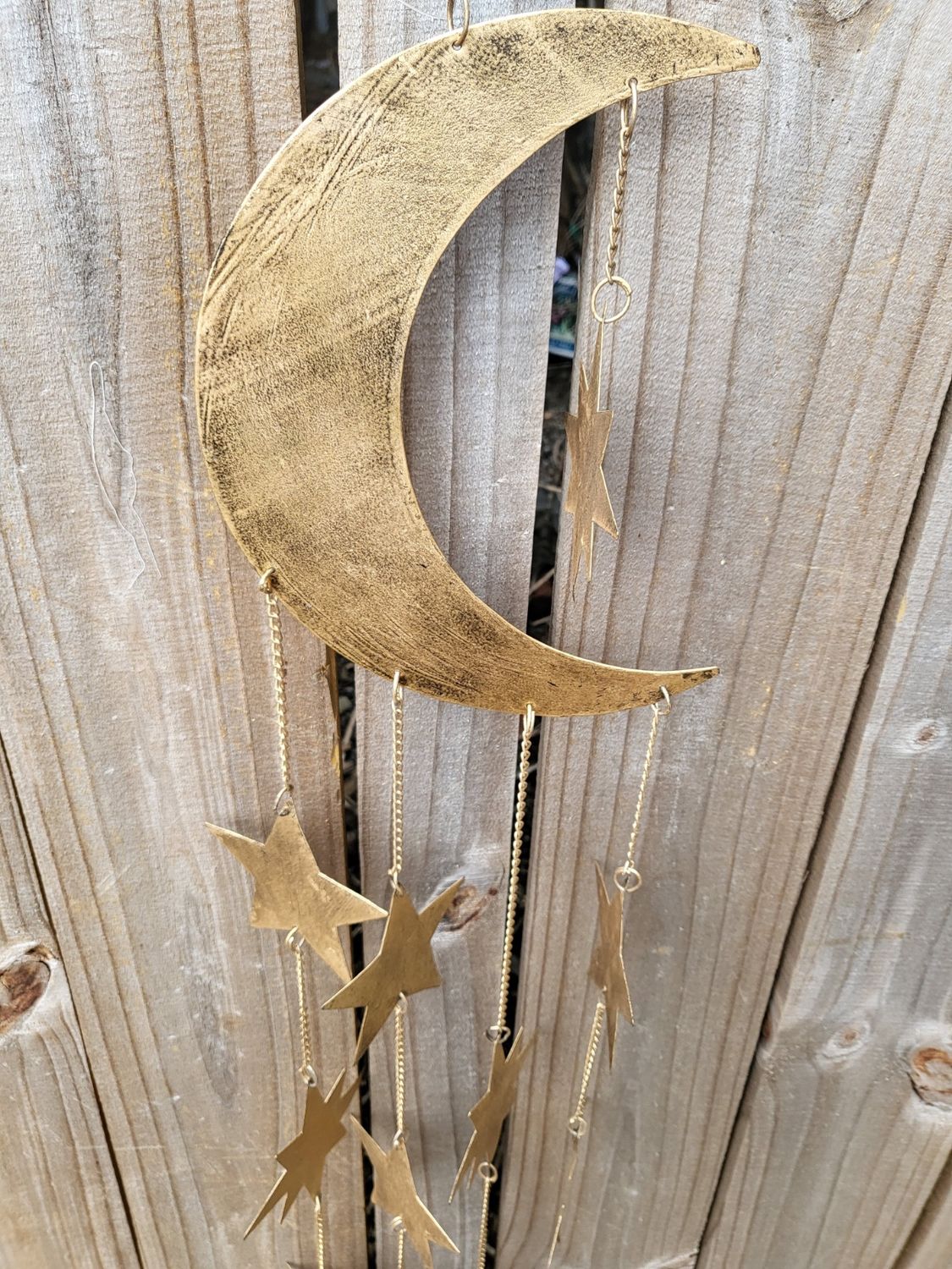 Moon And Falling Stars Celestial Wind Chime