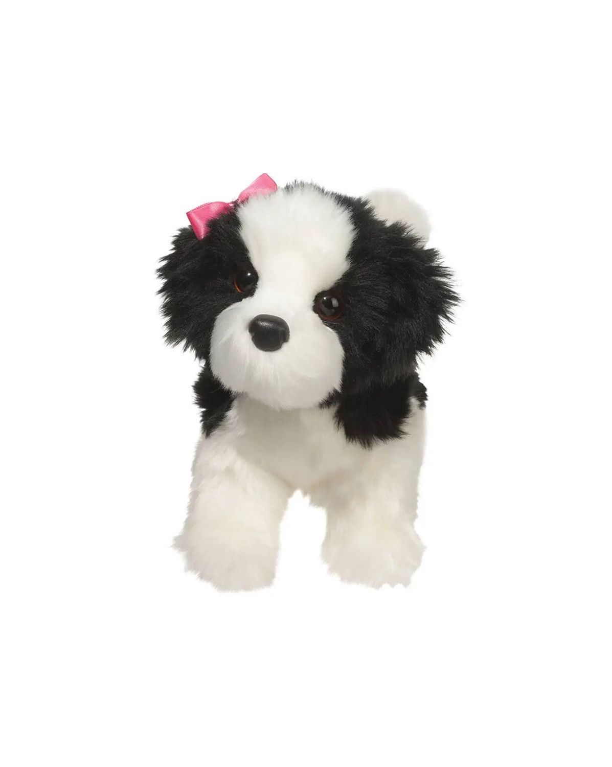 Poofy Black And White Shih-Tzu Stuffed Animal