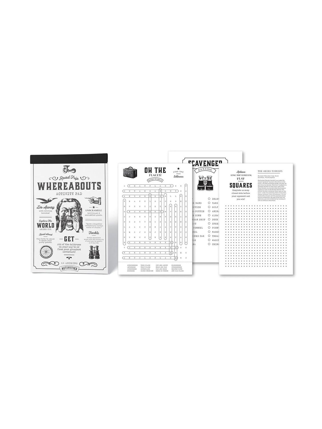 Road Trip Reporter-Style Whereabouts Activity Notepad