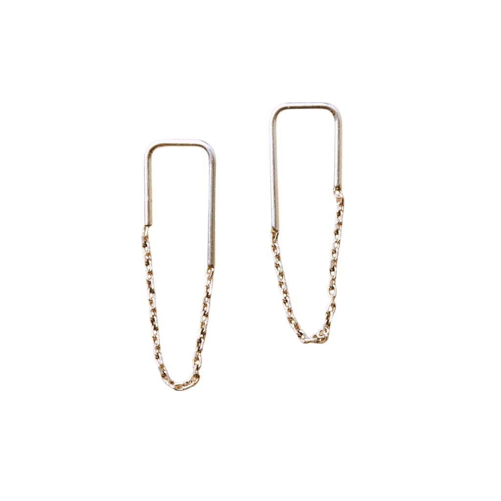 Filament Stud Sterling Silver Earrings