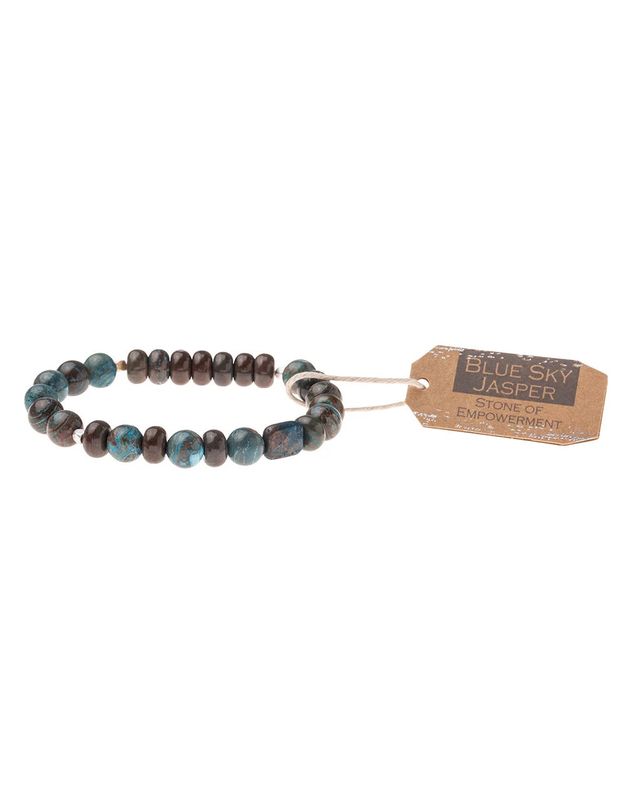 Blue Sky Jasper Stone Of Empowerment Stack Bracelet