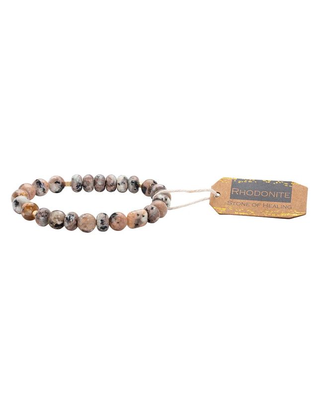 Rhodonite Stone Of Healing Stack Bracelet