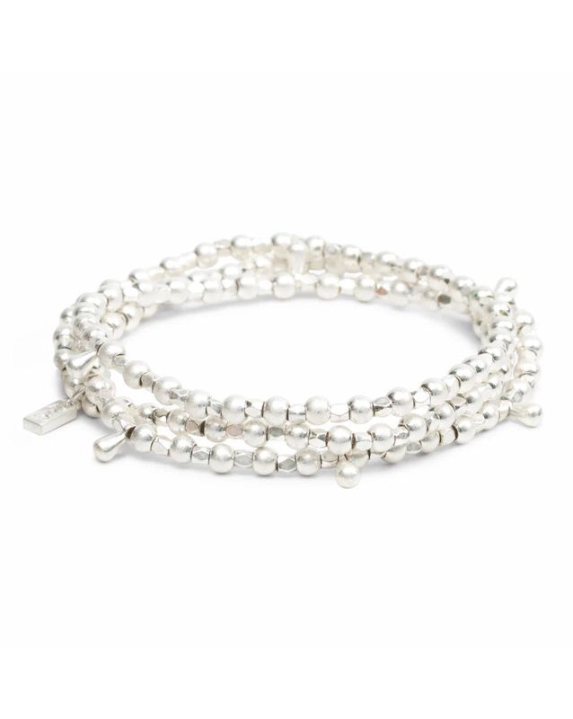 Teardrop Silver Metal Wrap Bracelet Necklace