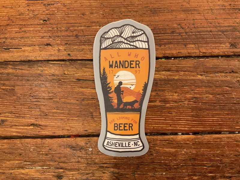 All Who Wander Asheville NC Sticker