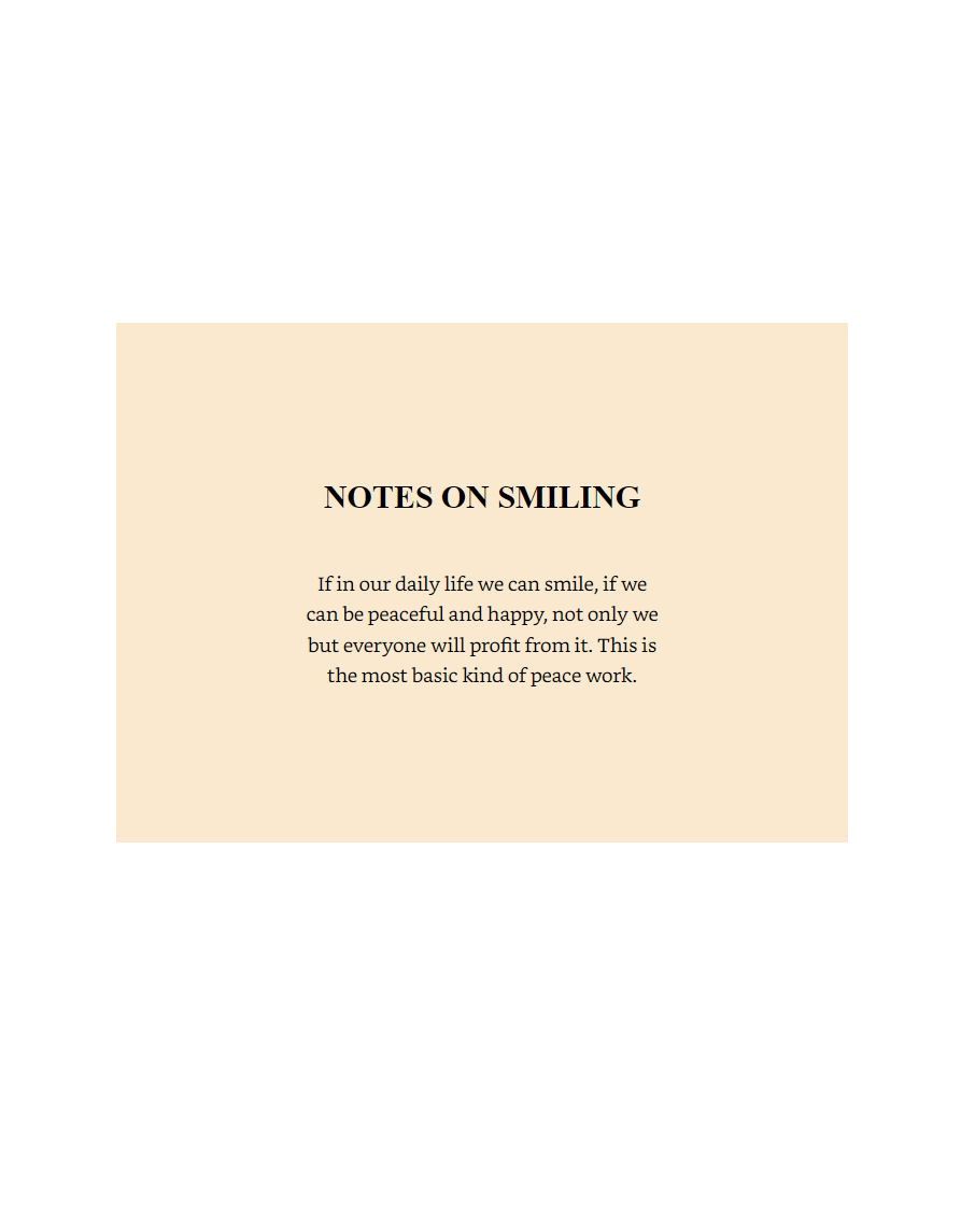 How to Smile Mindfulness Essentials Paperback Book