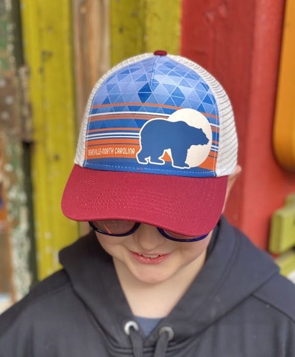 Asheville North Carolina Bear Maroon Trucker Hat