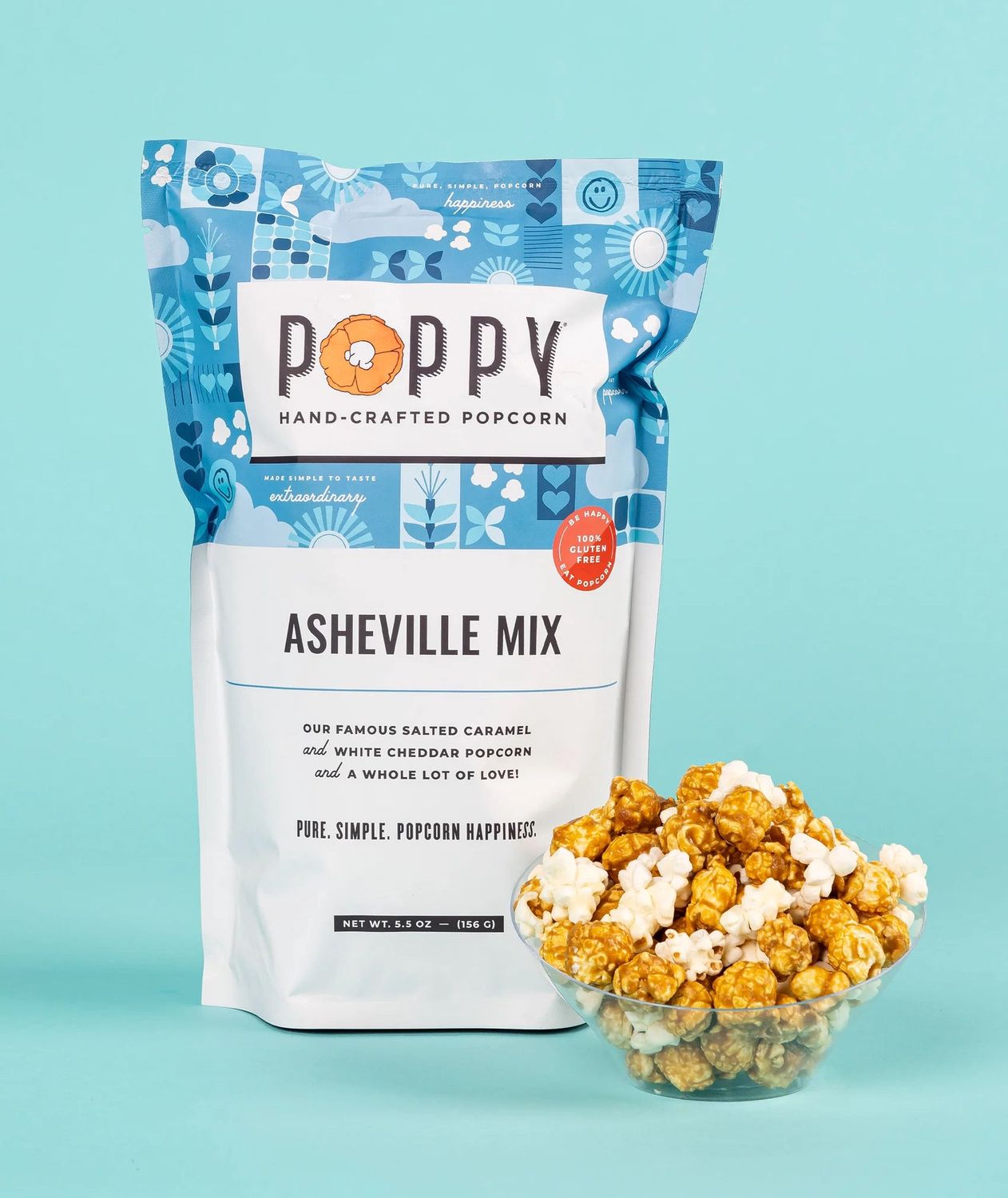 Asheville Mix Poppy Popcorn Market Bag