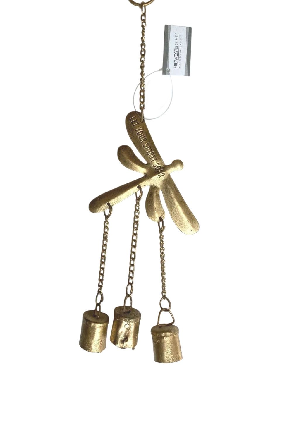 Dragonfly Let Your Spirit Soar Metal Windchime