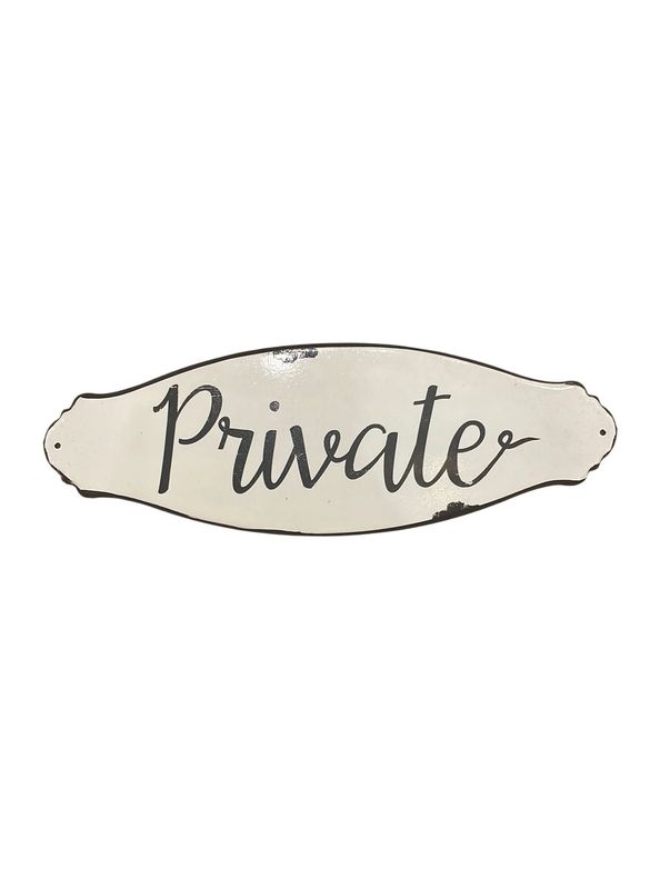 Private Metal Sign