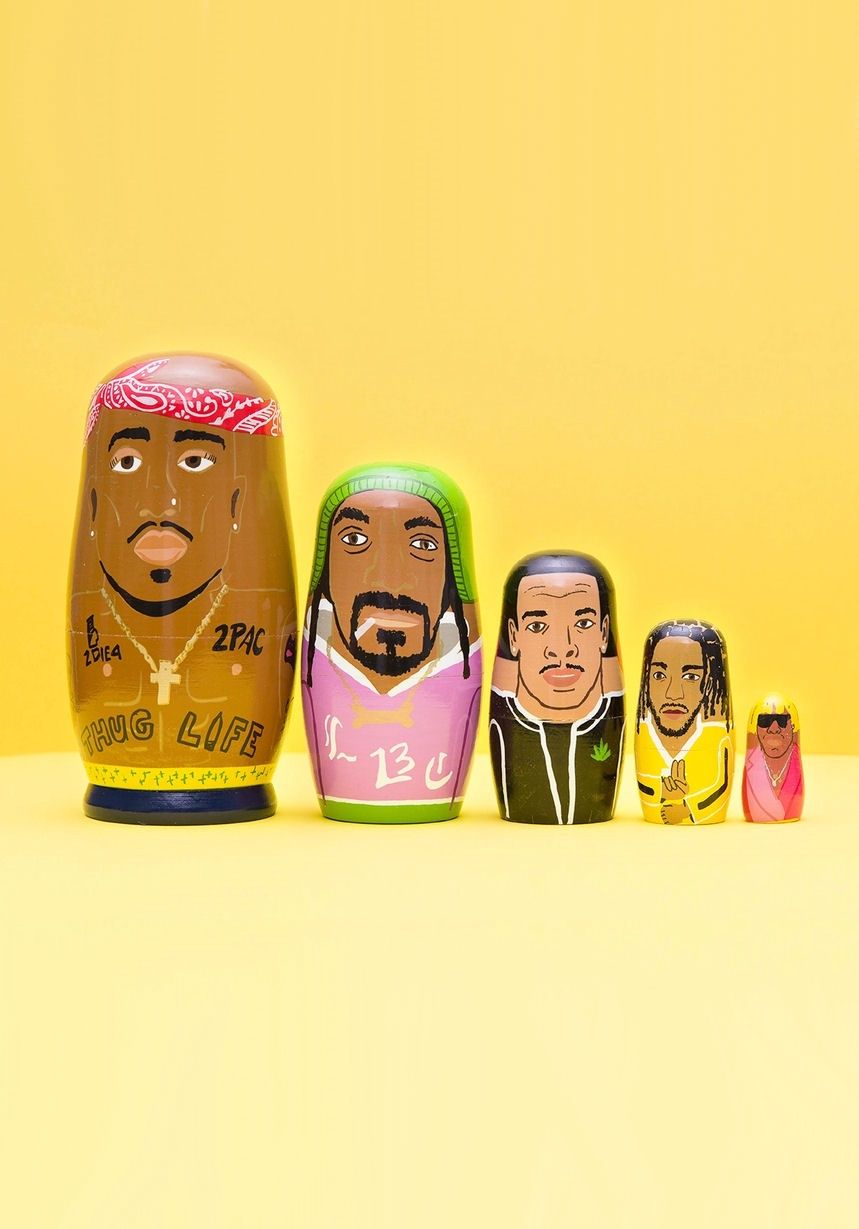 West Coast Rappers Nesting Dolls