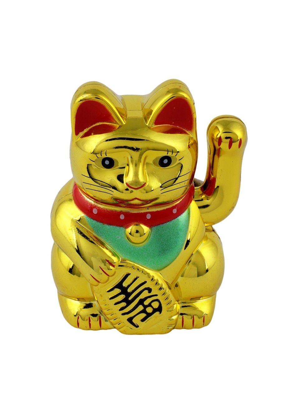 Gold Solar Lucky Cat Maneki-Neko 2&quot; (5cm)
