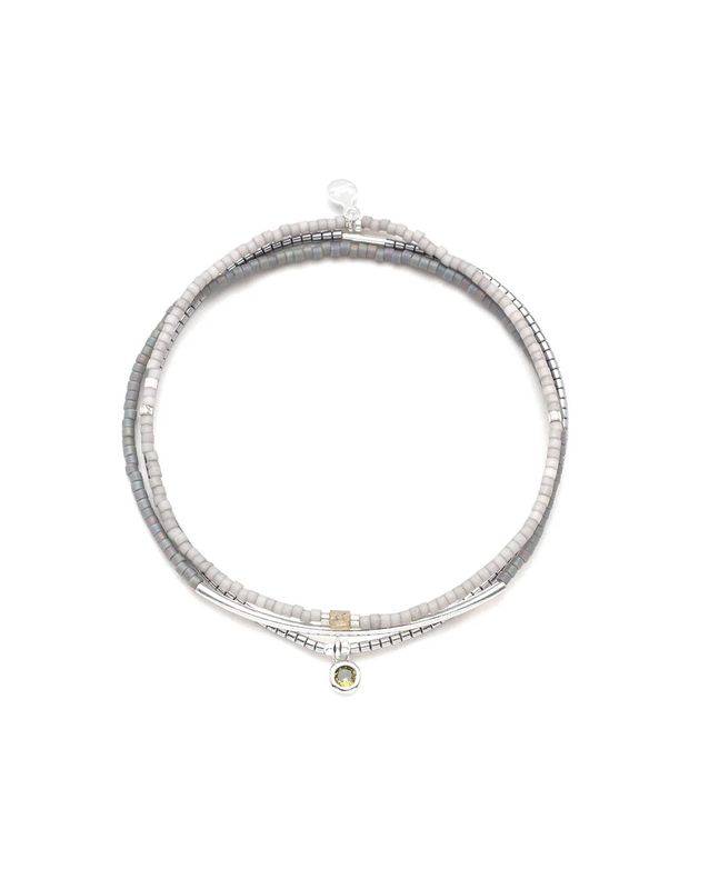 Tonal Chromacolor Frost Silver Triple Bracelet