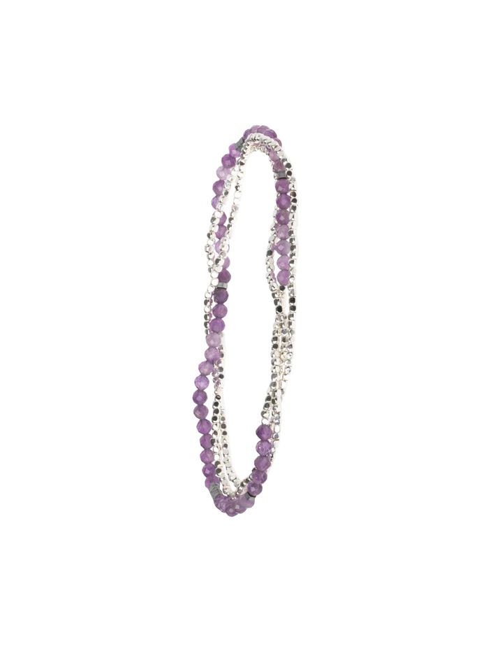 Delicate Stone Amethyst - Stone of Protection Bracelet or Necklace