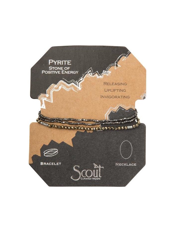 Delicate Stone Pyrite - Stone Of Positive Energy Bracelet or Necklace