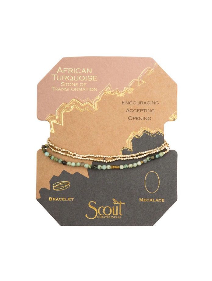 Delicate Stone African Turquoise - Stone of Transformation Bracelet or Necklace