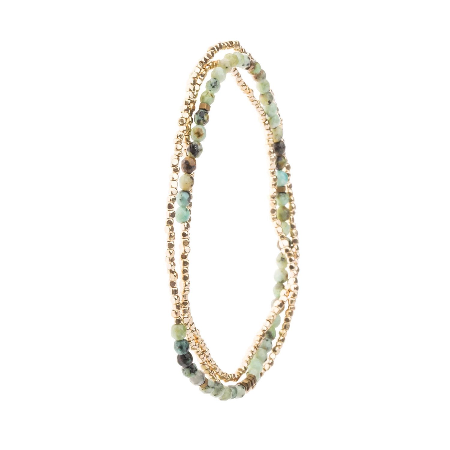 Delicate Stone African Turquoise - Stone of Transformation Bracelet or Necklace