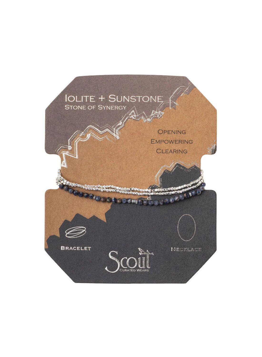 Delicate Stone Iolite And Sunstone - Stone of Synergy Bracelet or Necklace