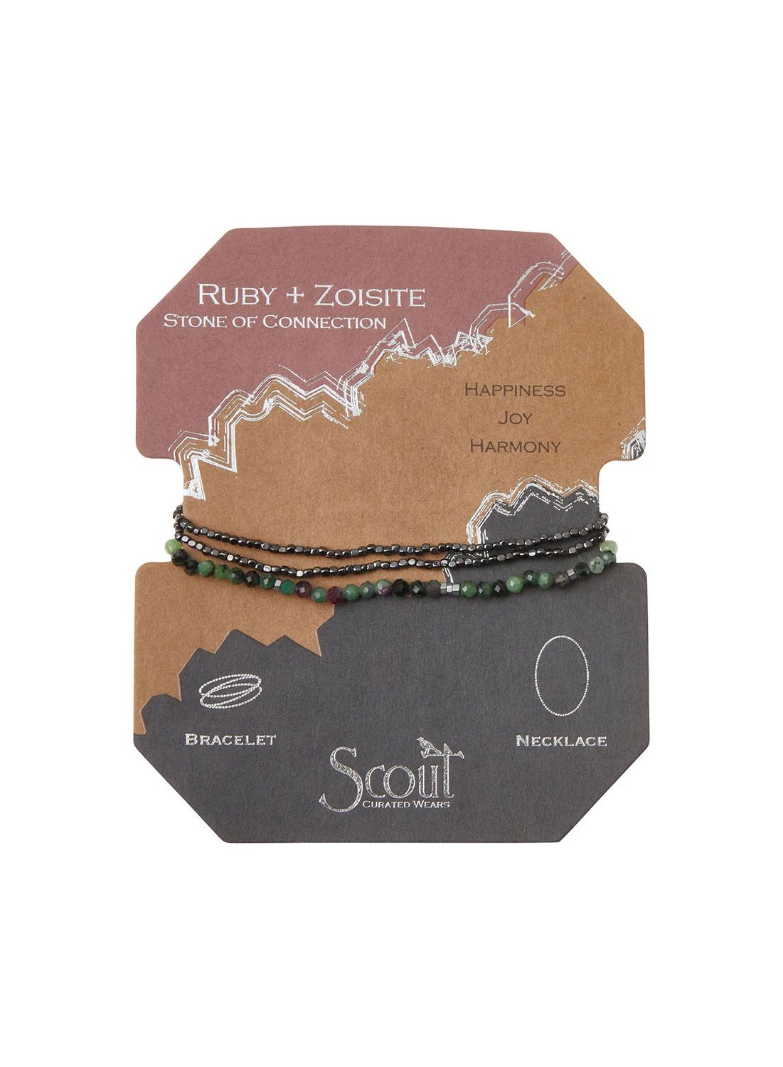 Delicate Stone Ruby And Zoisite - Stone Of Connection Bracelet Or Necklace