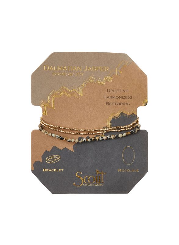 Delicate Stone Dalmatian Jasper Stone Of Joy Bracelet Necklace